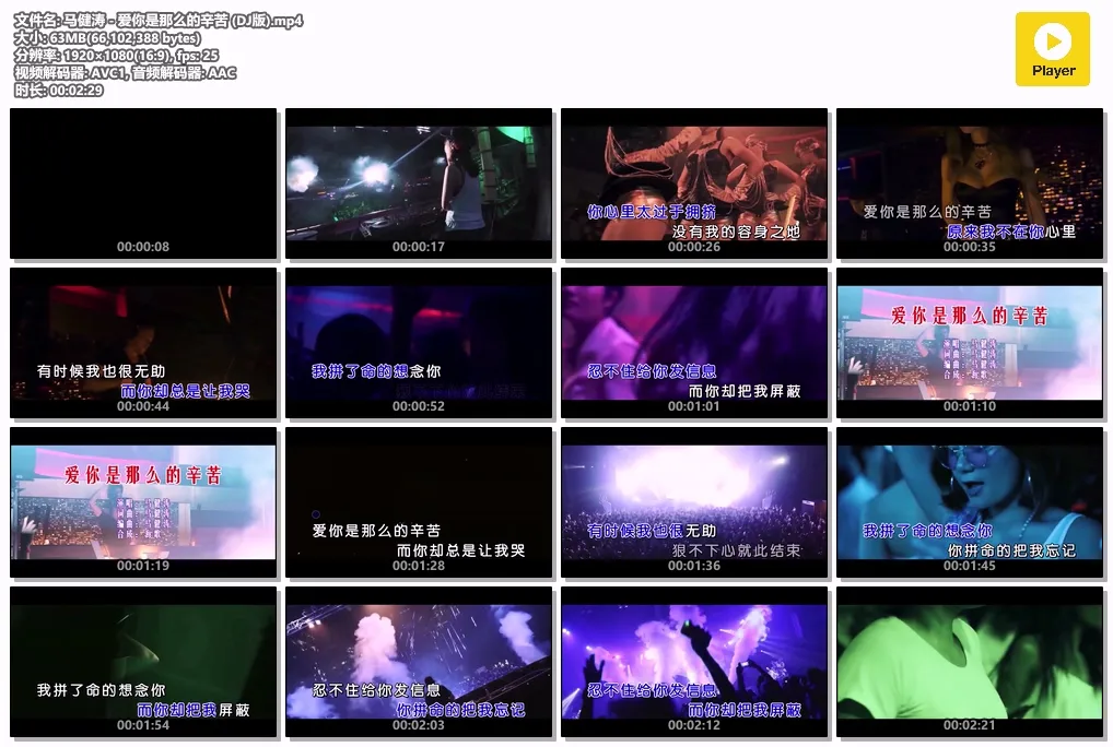 分享一首《馬健濤 - 愛你是那麼的辛苦 (DJ版)》KTV版本，原唱和伴唱雙音頻