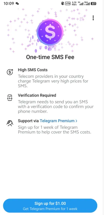 解决Telegram飞机号需要短信费问题