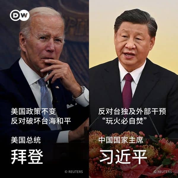 中国国家主席习近平周四（7月28日）与美国总统拜登进行长达2小时又17分钟的通话