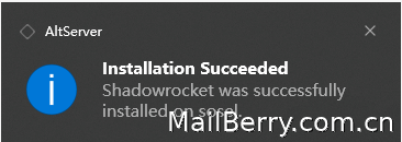 AltServer installation Succeeded