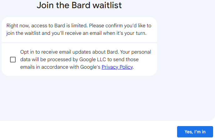 bard waitlist