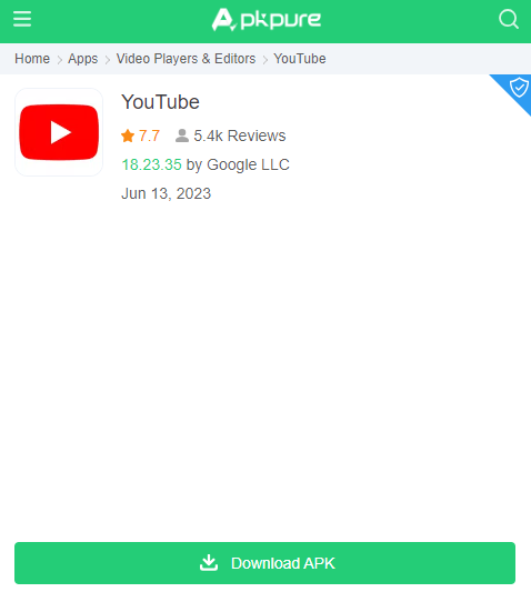 YouTube_18.23.35 for Android安卓客户端APK文件下载